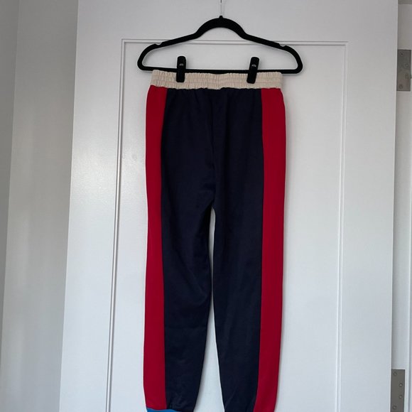 Gucci Navy Pull-on Track Pants Small Elastic Waist Drawstring Striped Joggers - Picture 10 of 13